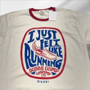 Bubba Gump Co. White and Red Graphic Tee BILOXI